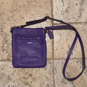 Coach Vibrant Purple Crossbody Bag authentic
